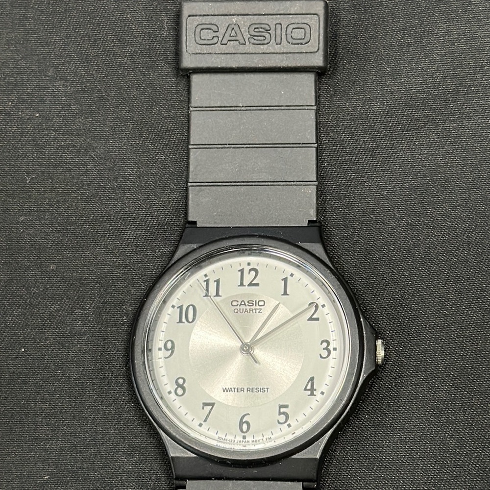 Casio black and white watch. Working